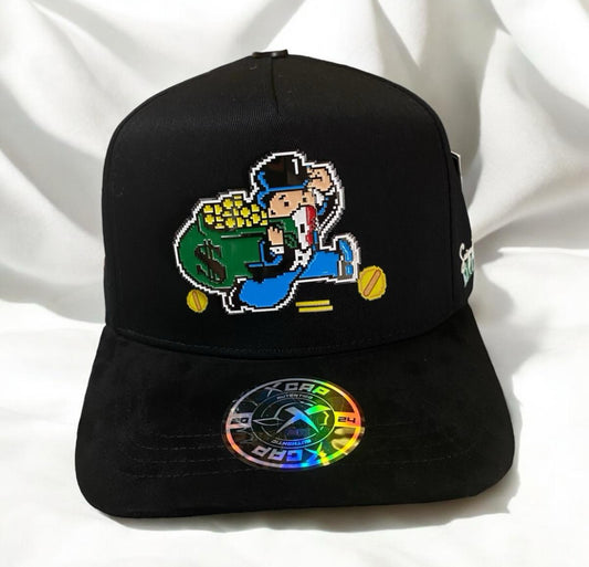 M.O.P.LY Black and Green SnapBack Hat for Men and Women